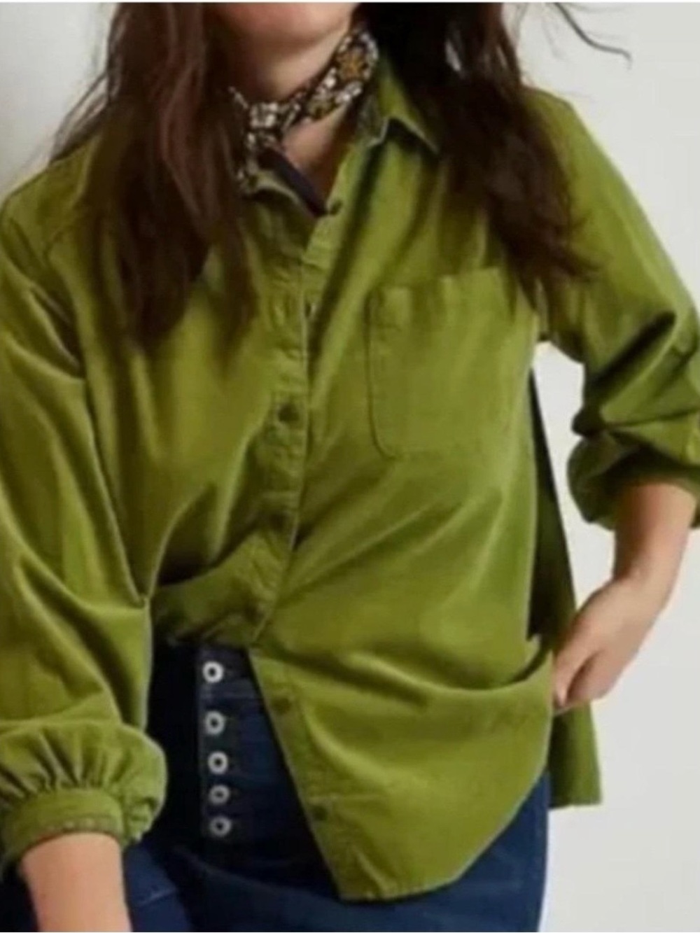 ⚡️Pilcro Anthropology Oversized Corduroy Button-Down Shirt